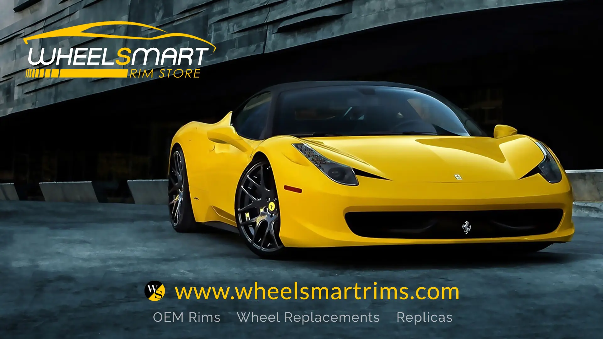 Yellow Ferrari with sleek OEM rims for the Tech Blog hero