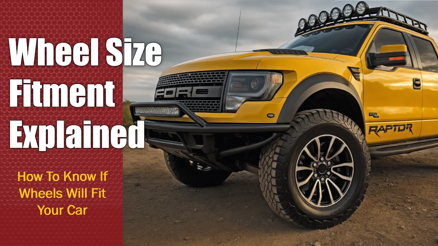 Raptor pickup showing wheel size fitment